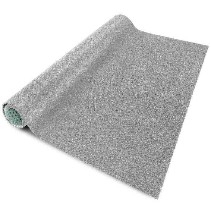 FLOORDIREKT Rasenteppich Farbwunder - Robust & einfach zu verlegen - Ideal für Balkon & Terrasse - 67 cm x 450 cm - Grau