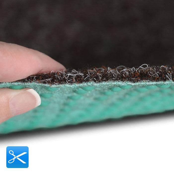 FLOORDIREKT Rasenteppich Farbwunder - Robust & einfach zu verlegen - Ideal für Balkon & Terrasse - 200 cm x 200 cm - Braun