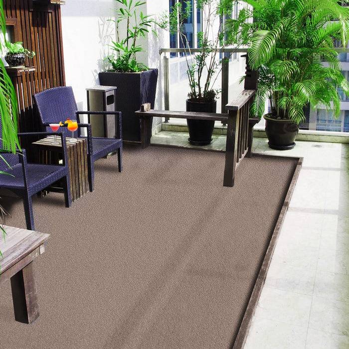 FLOORDIREKT Rasenteppich Farbwunder - Robust & einfach zu verlegen - Ideal für Balkon & Terrasse - 133 cm x 100 cm - Beige