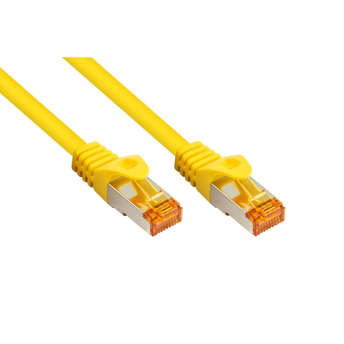 PK7-TPE-250Y - Patchkabel Cat.7, S/FTP, 25m, gelb