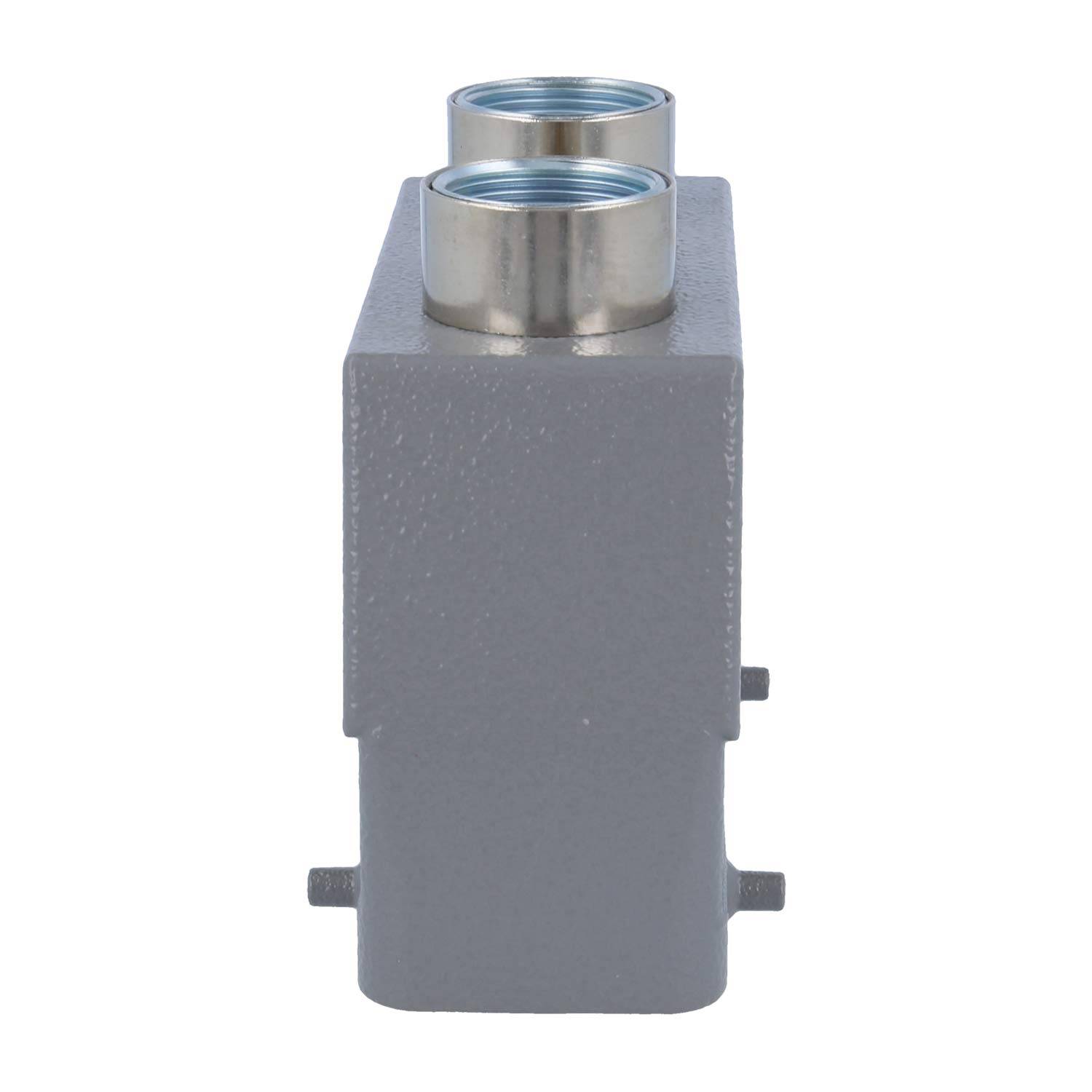 HARTING Han 24B Tüllengehäuse hoch, 2xM25 gerader Kabelabgang, für 2 Bügel (am Unterteil) Verschraubung M25