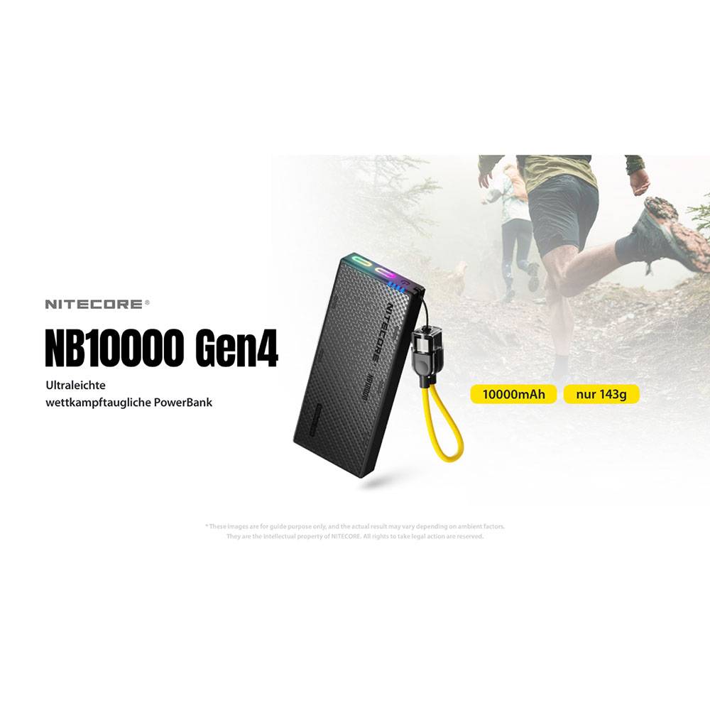 Nitecore NB10000 GEN4 Powerbank 10.000mAh - Carbonschwarz