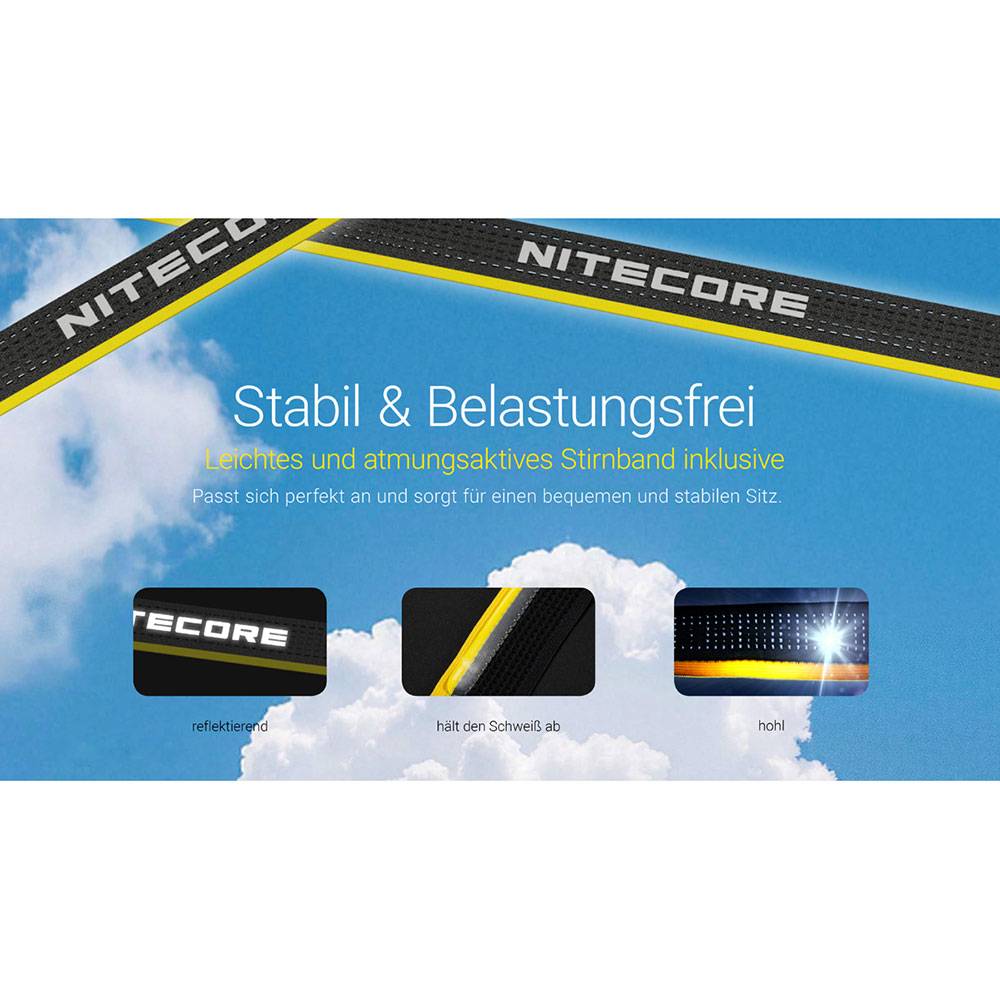 Nitecore HA27 UHE LED-Stirnlampe 800 Lumen - Schwarz