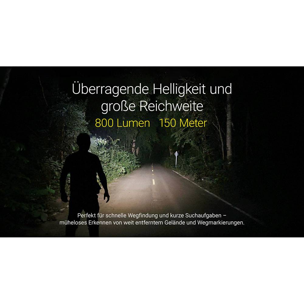 Nitecore HA27 UHE LED-Stirnlampe 800 Lumen - Schwarz