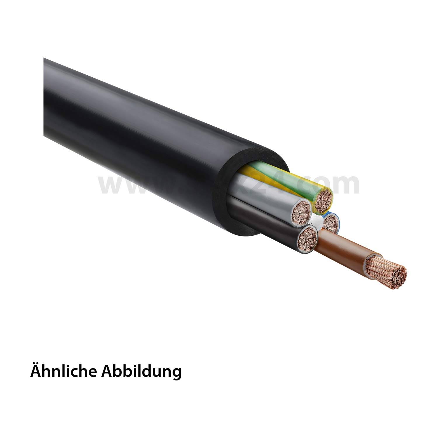 LAPP Stexotherm 180 V 5G2,5mm² Außenmantel verstärkt AD 12,9mm Nennspannung Uo/U 300V/500V - 50 Meter