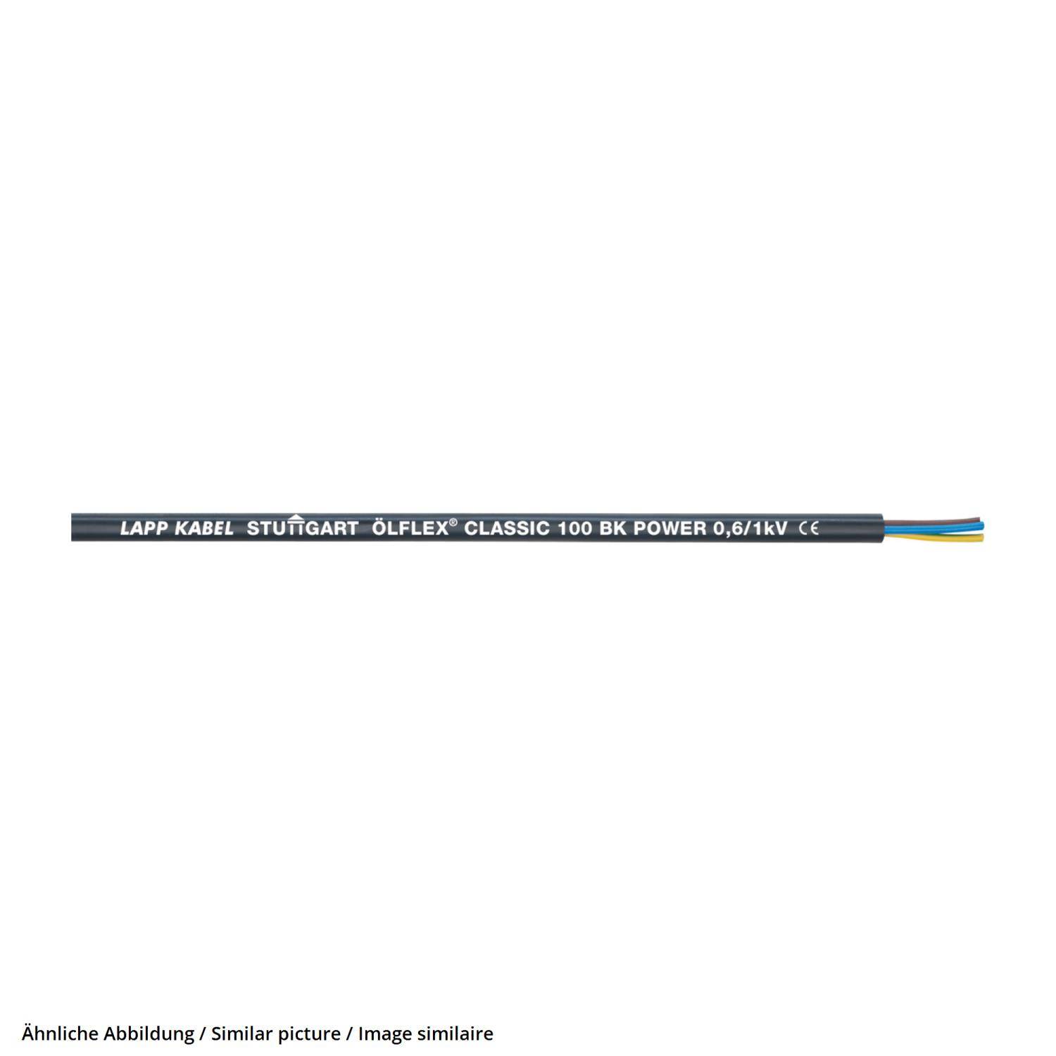 LAPP ÖLFLEX CLASSIC 100 BK 0,6/1 KV 5G1,5 - 100 Meter