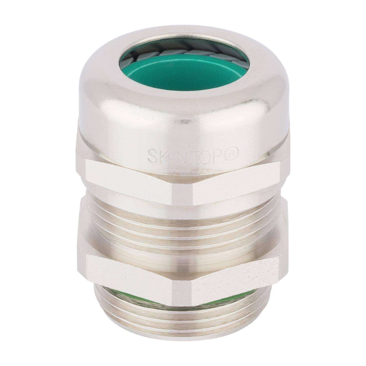 LAPP Verschraubung halogenfrei EMV-BRUSH M40x1,5 mit EMV-Bürste Messing (CuZn) vernickelt Gewindelänge 9,0mm - 5 Stück