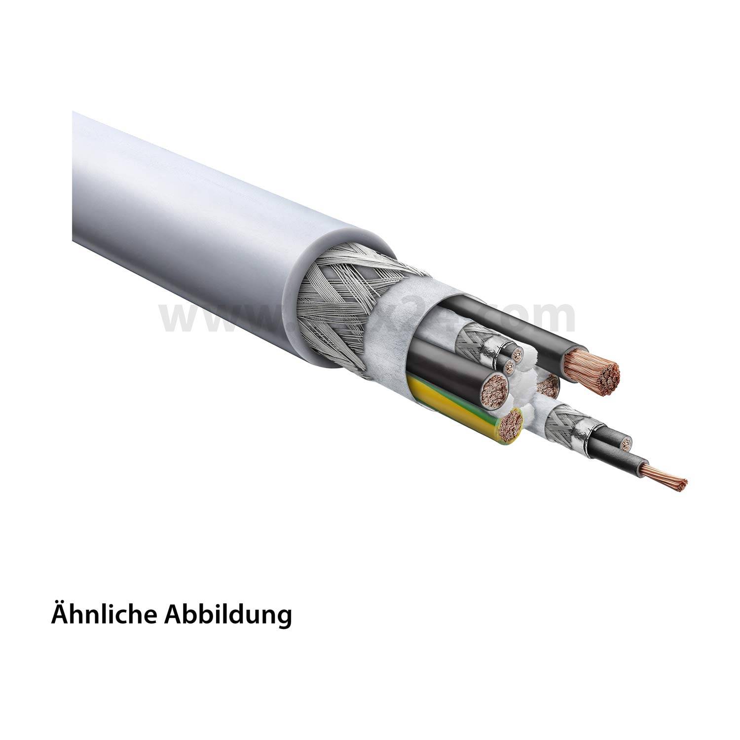 LAPP Stexoflex Servo CY 4G25mm²+2x2x1,5mm² Außendurchmesser 28,7mm Nennspannung Uo/U 600V/1000V nach UL/CSA 1000V - 500