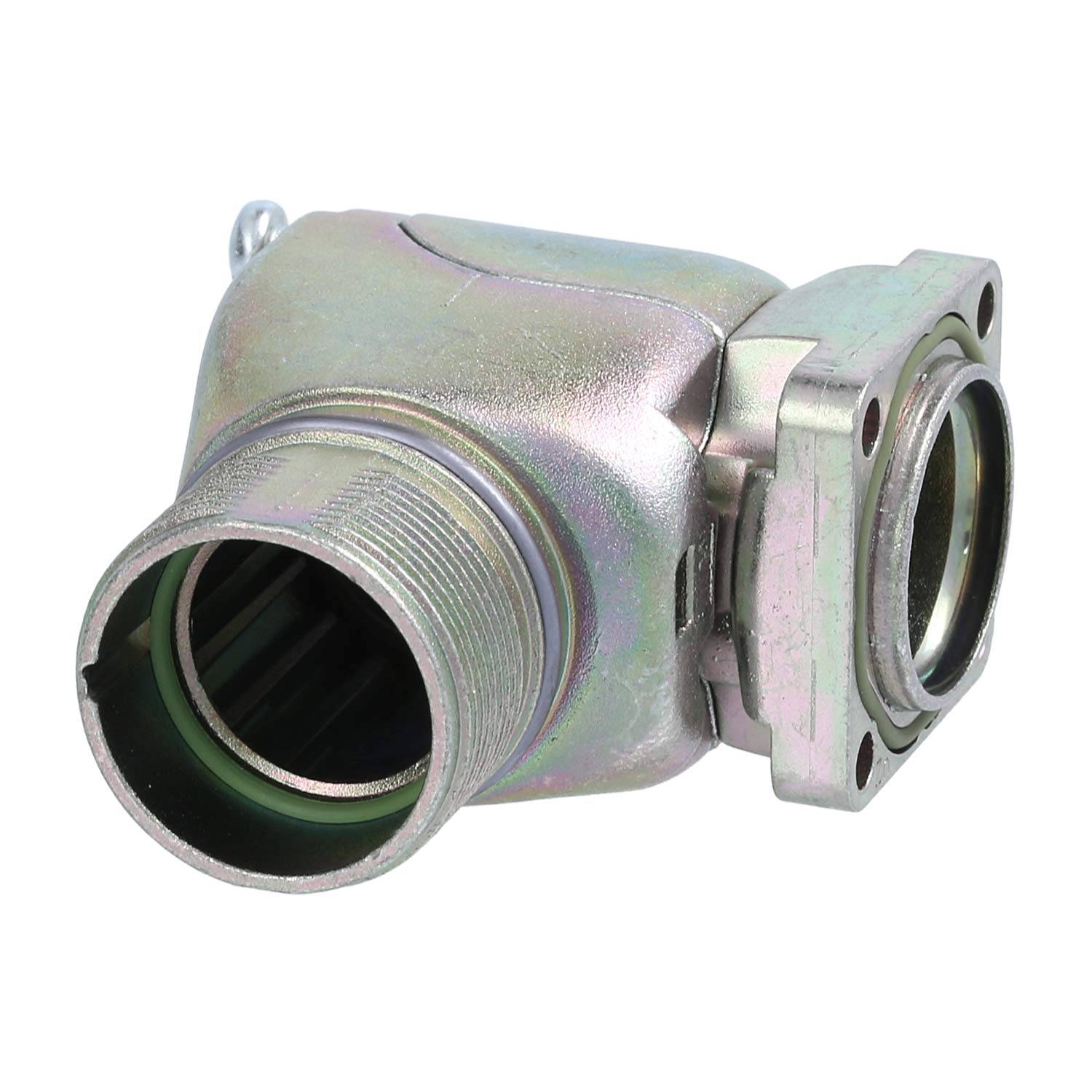 Phoenix Contact M23 RF Gerätesteckverbinder gewinkelt Stift / Buchse Vorderwand Farbe silber - 1 Stück