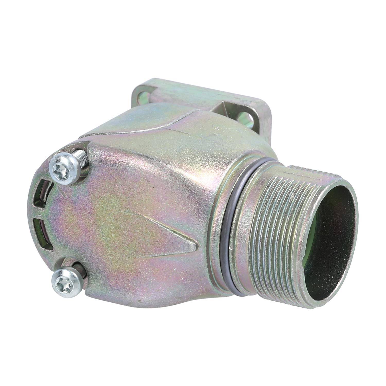 Phoenix Contact M23 RF Gerätesteckverbinder gewinkelt Stift / Buchse Vorderwand Farbe silber - 1 Stück