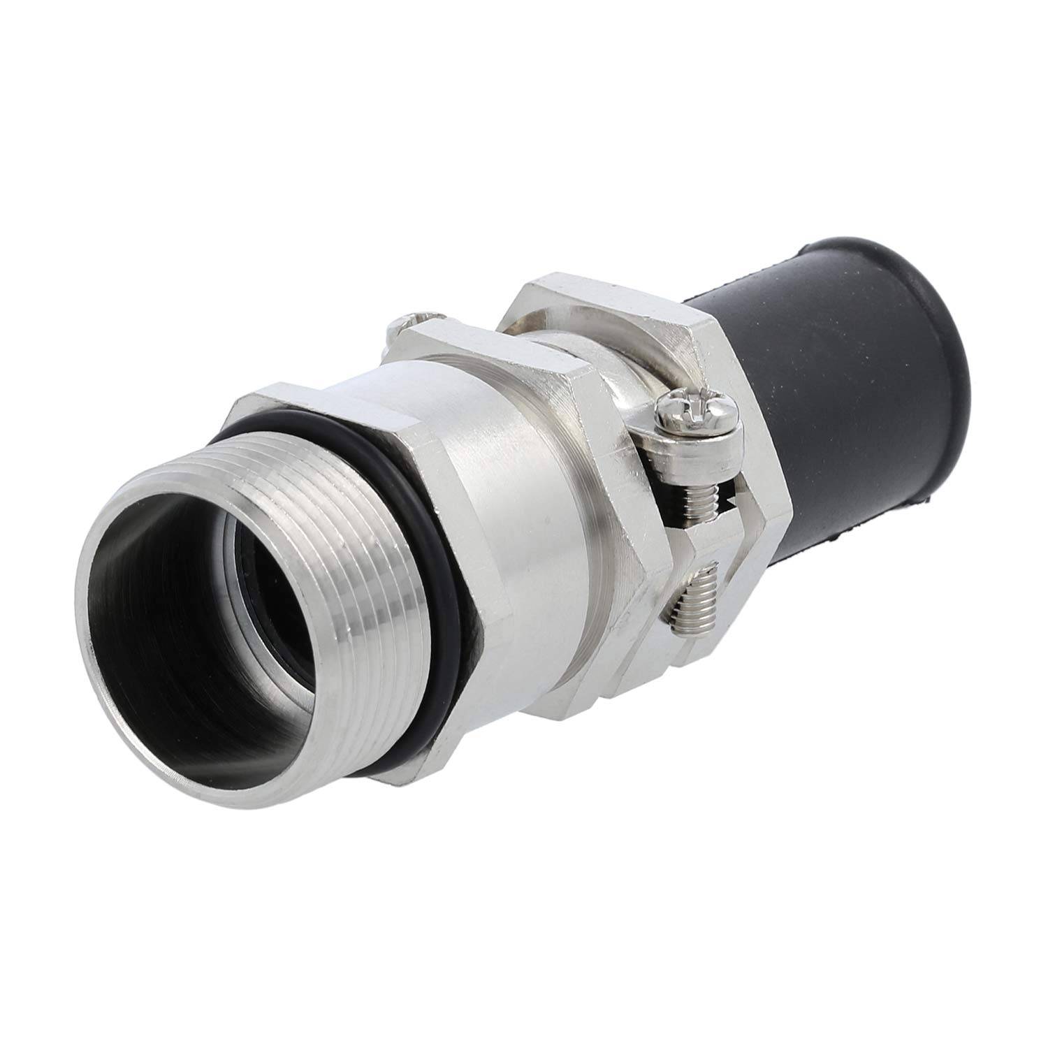 Verschraubung mit Biegeschutz PG21x1,588 ZBK-21/3L Sechskant-Zwischenstutzen Messing (CuZn) vernickelt Gewindelänge