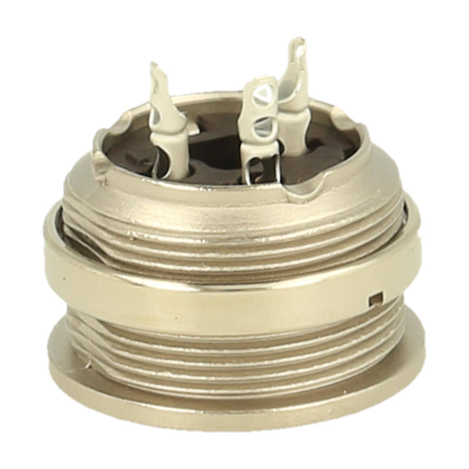 Amphenol Female panel connector 3 pole IP40 solder silver screw locking - 100 Stück