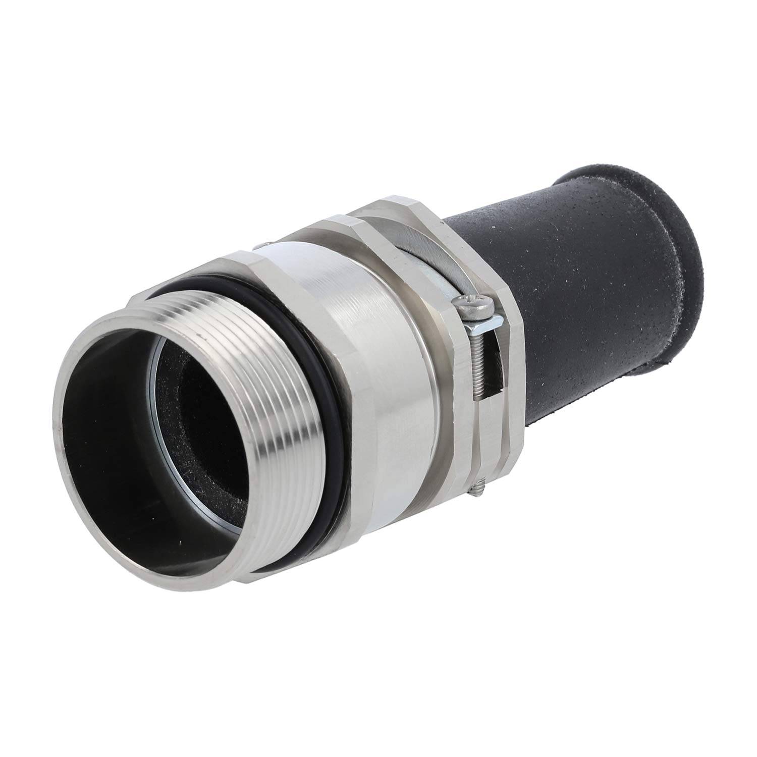 Verschraubung mit Biegeschutz PG29x1,588 ZBK-29/1L Sechskant-Zwischenstutzen Messing (CuZn) vernickelt Gewindelänge