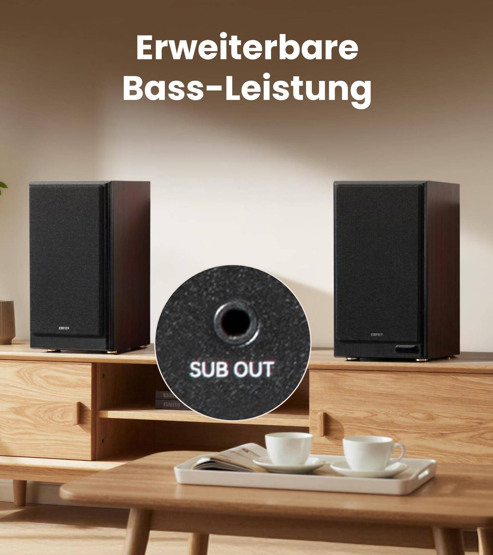 Edifier R2750DB MKII Aktive Regallautsprecher, 144W, Hi-Res Audio, Bluetooth 6.0 – Nussbraun