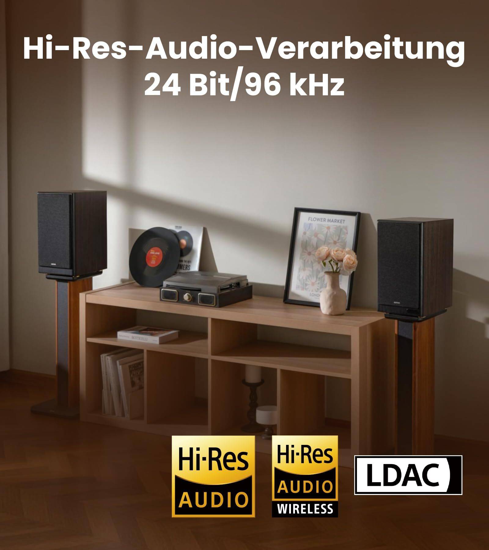 Edifier R2750DB MKII Aktive Regallautsprecher, 144W, Hi-Res Audio, Bluetooth 6.0 – Nussbraun