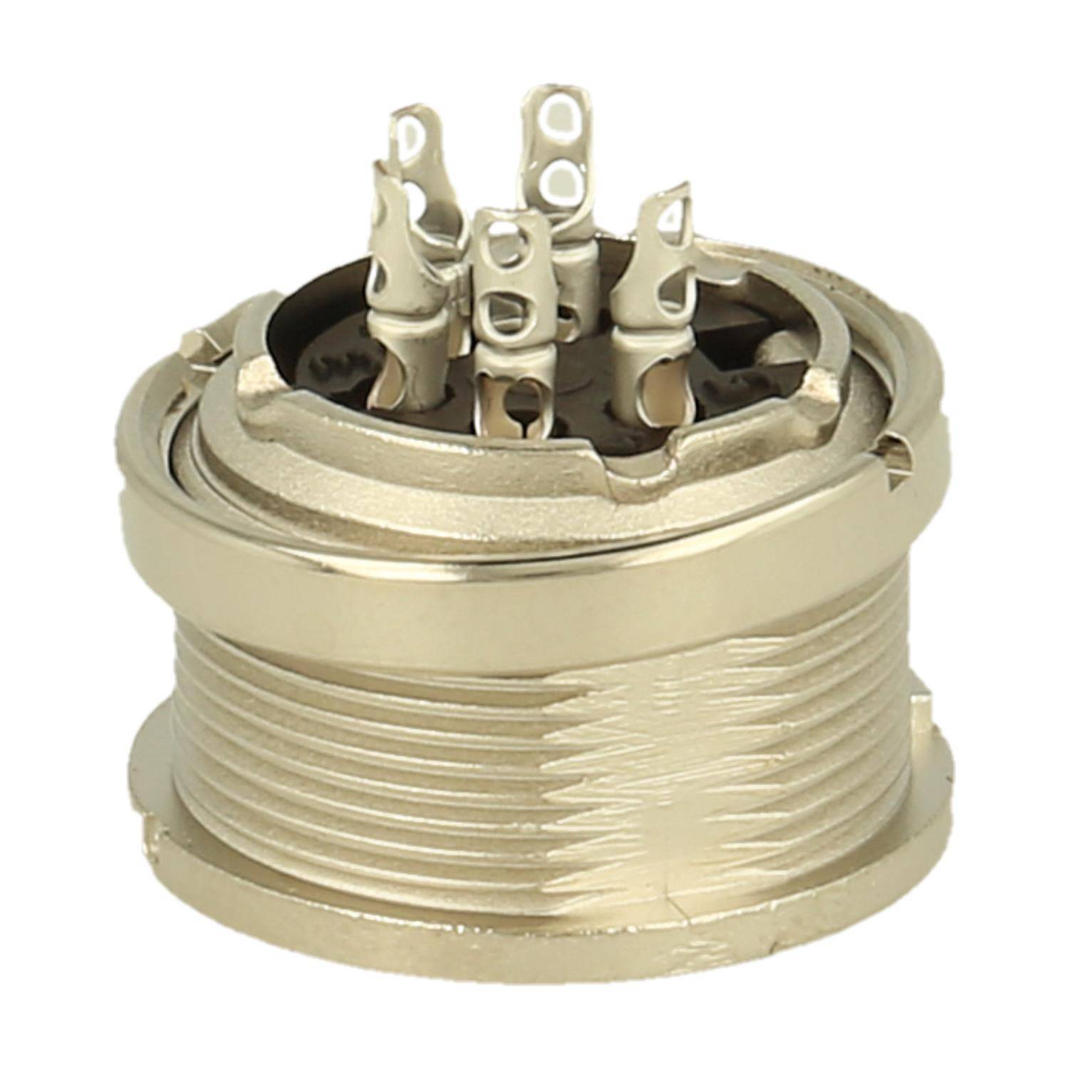 Amphenol Female panel connector 5 pole IP40 solder silver screw locking - 100 Stück
