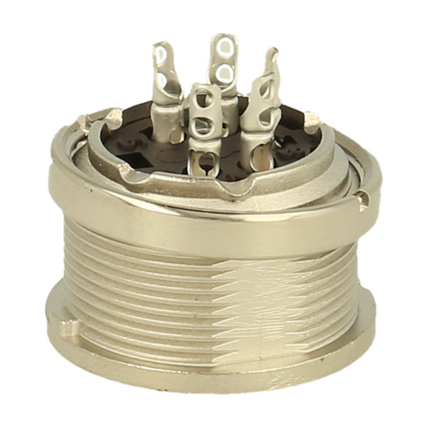 Amphenol Female panel connector 5 pole IP40 solder silver screw locking - 100 Stück