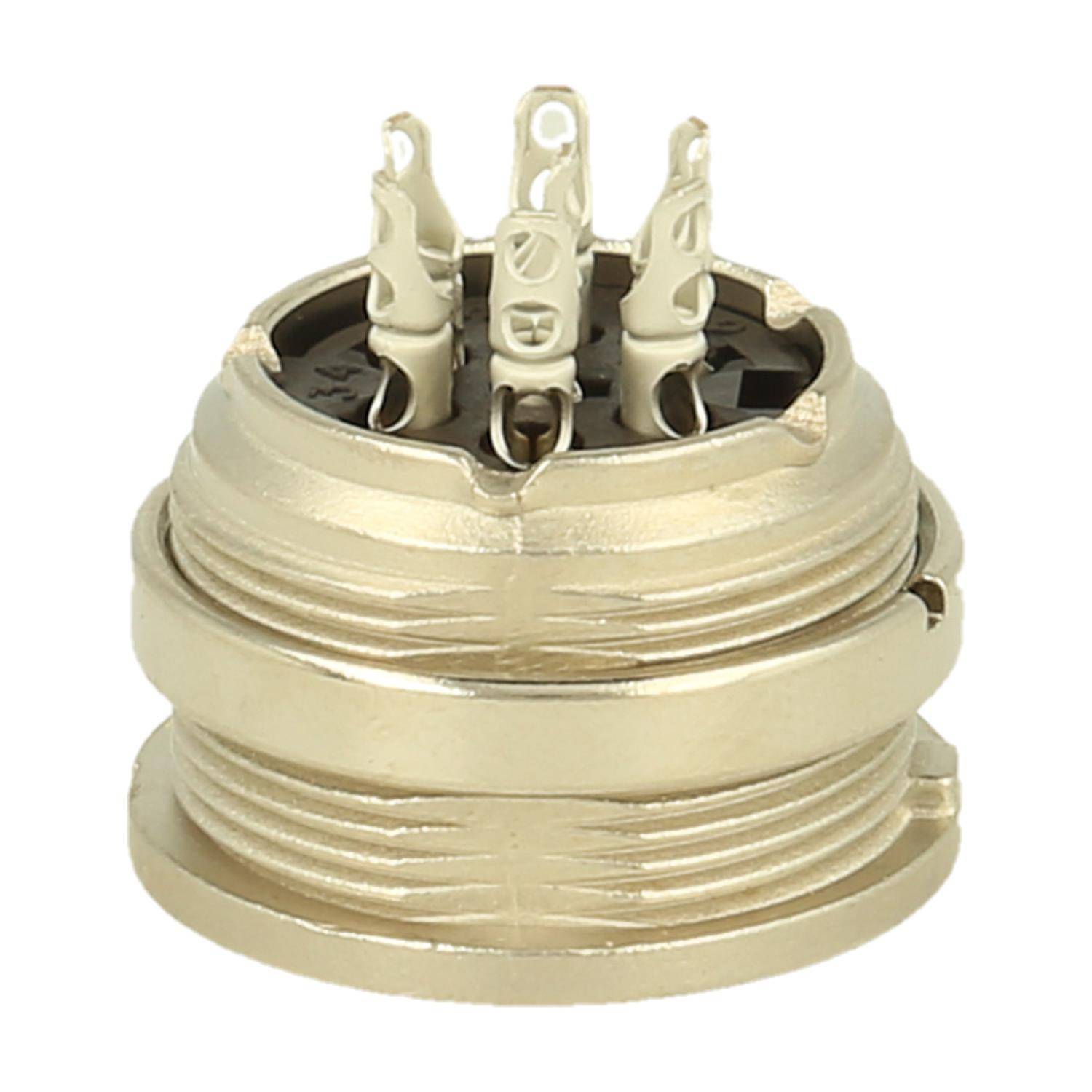 Amphenol Female panel connector 7 pole IP40 solder silver screw locking - 100 Stück