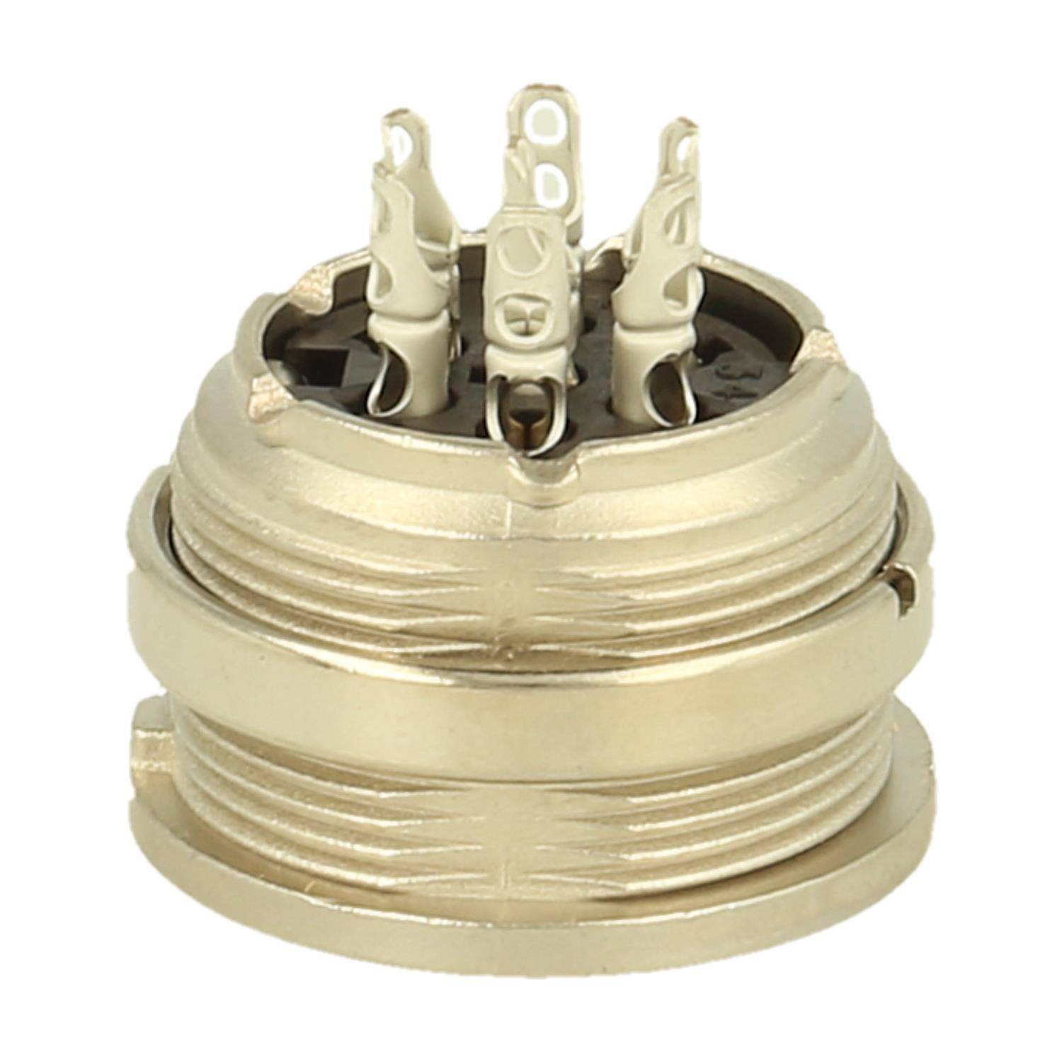 Amphenol Female panel connector 7 pole IP40 solder silver screw locking - 100 Stück