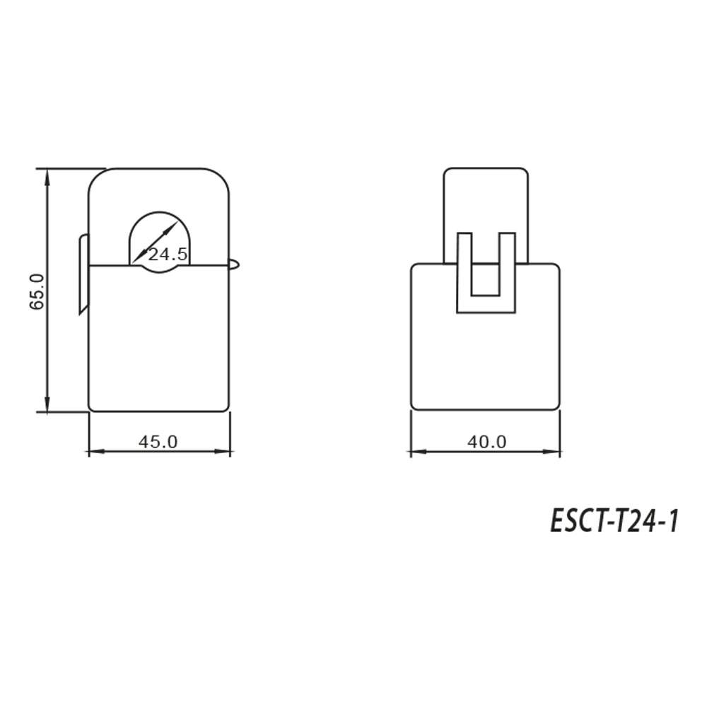 B+G E-Tech Kabelumbauwandler SCT-T24 250/5A Hutschiene kontaktlos