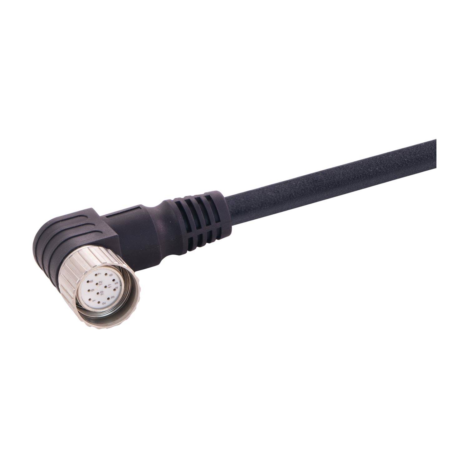 M23 12P FE,Innengewinde,ANG PVC-Kabel,5M - 1 Stück