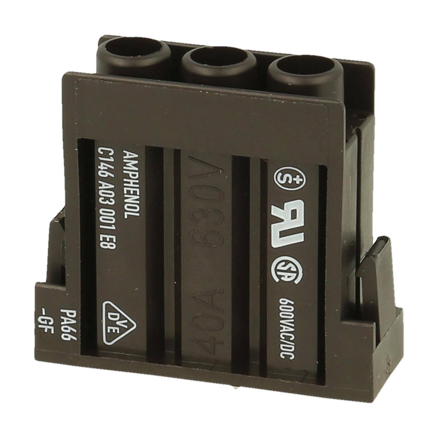 Amphenol male module 3 pole crimp - 50 Stück