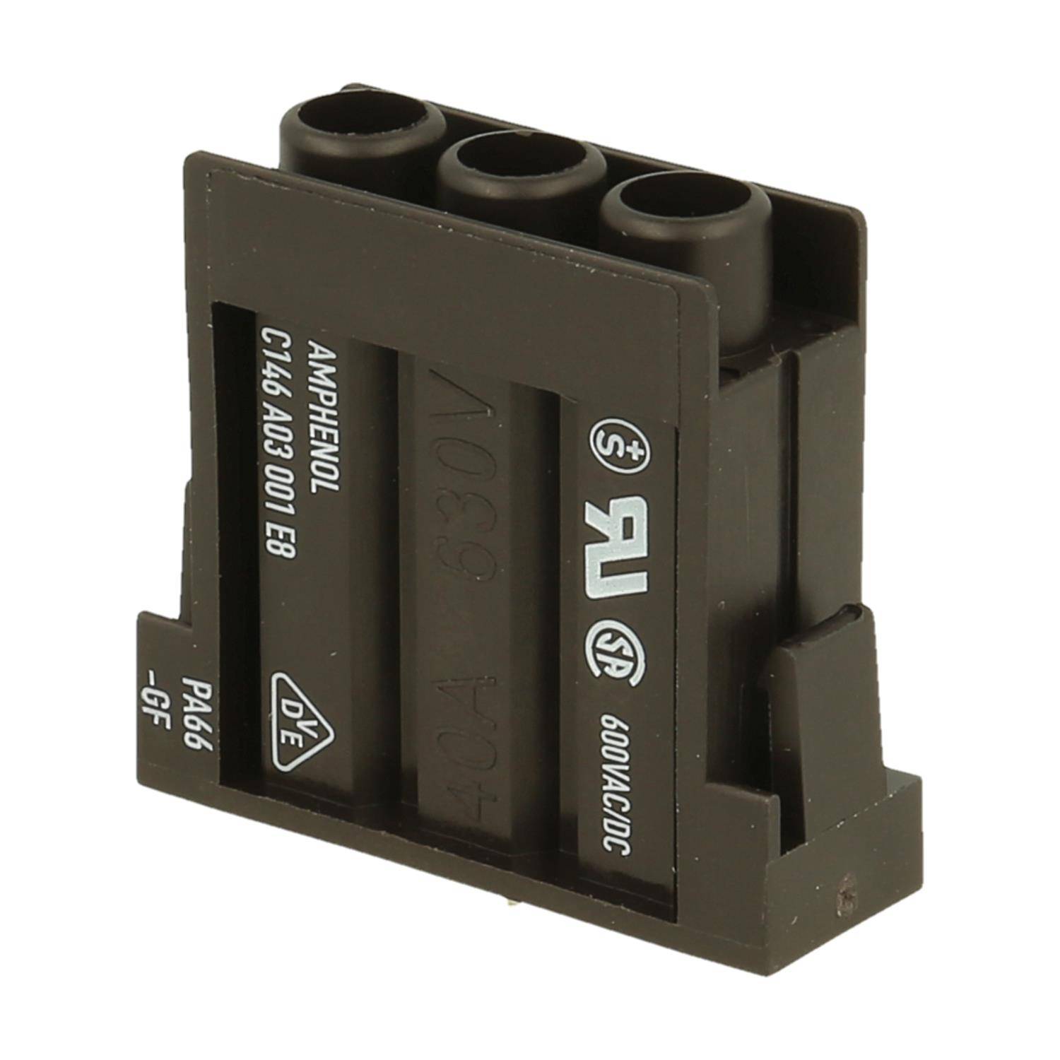 Amphenol male module 3 pole crimp - 50 Stück