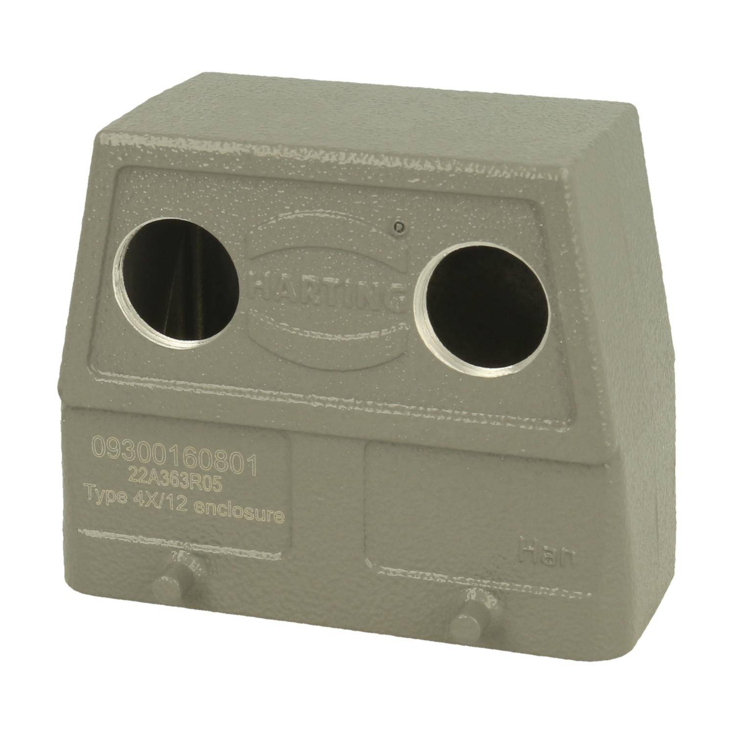 16 B Tüllengehäuse hohe Bauform Querbügelversion 2 Frontkabelausgänge M20 - 1 Stück