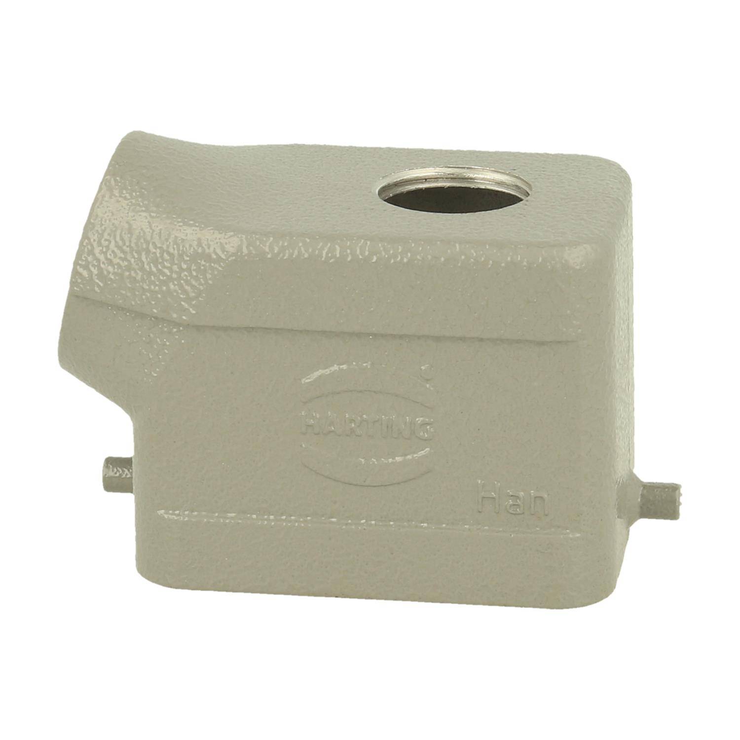 6B Tüllengehäuse seitlich 1 x M16 niedrige Bauform für 1 Bügel am Unterteil mit zusätzlicher Bohrung M20 oben - 1