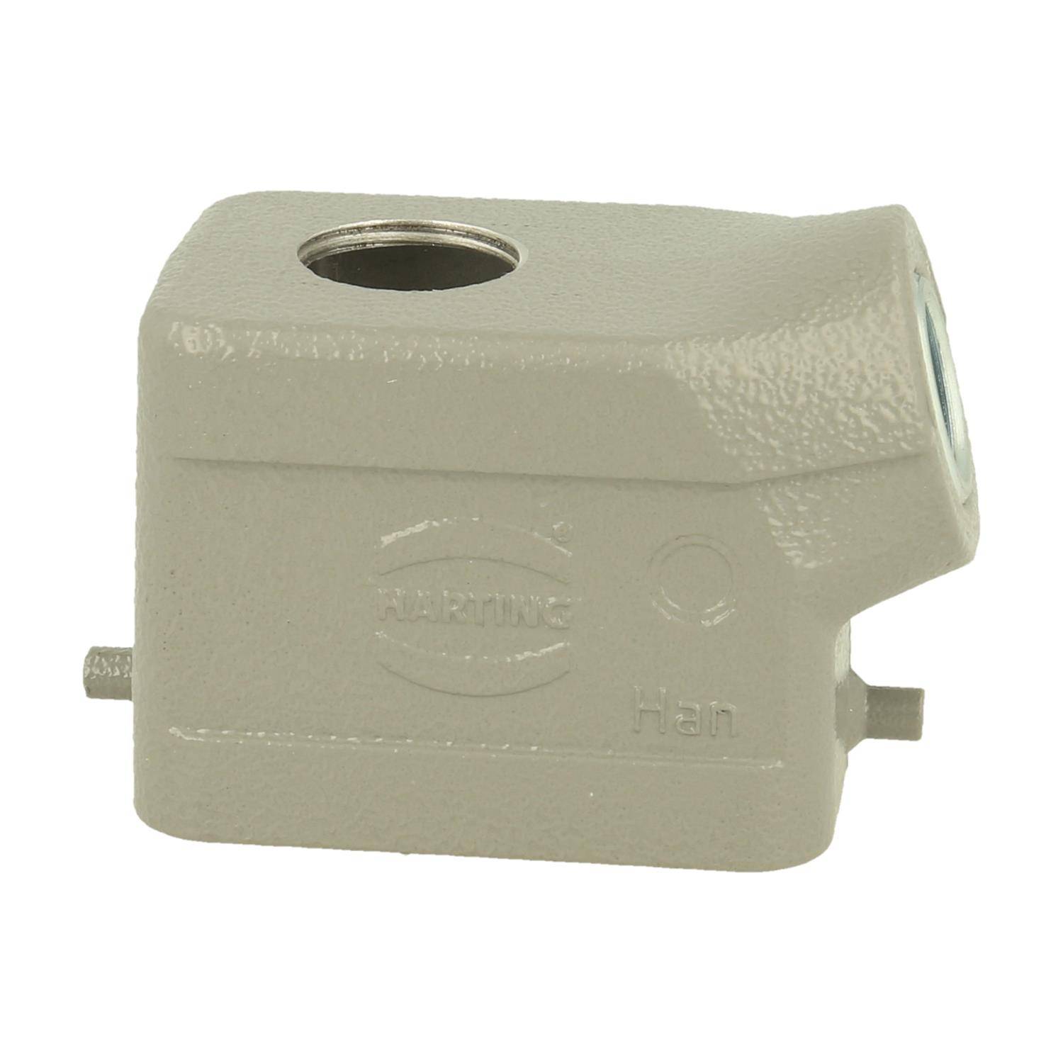 6B Tüllengehäuse seitlich 1 x M16 niedrige Bauform für 1 Bügel am Unterteil mit zusätzlicher Bohrung M20 oben - 1