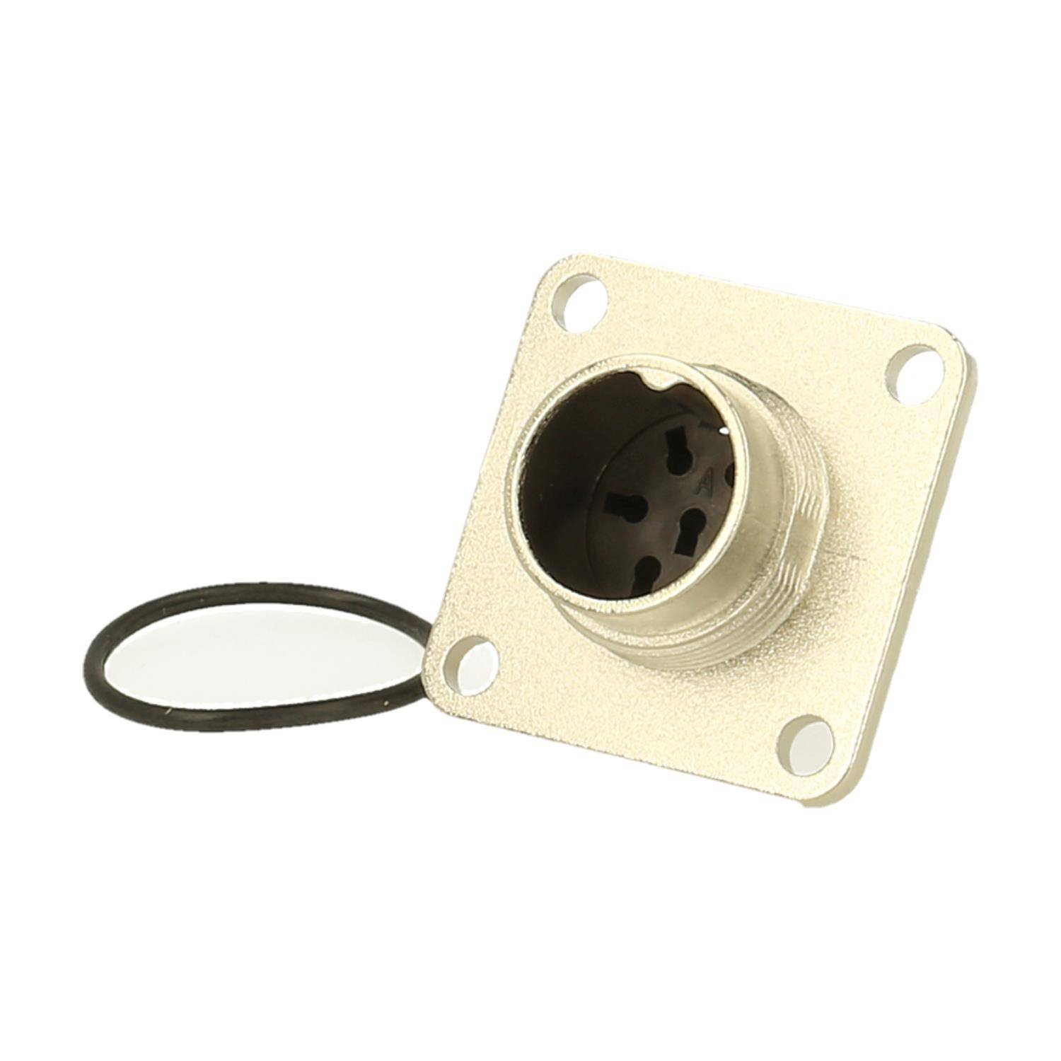 Amphenol Male panel connector 7 pole IP67 crimp screw locking - 250 Stück