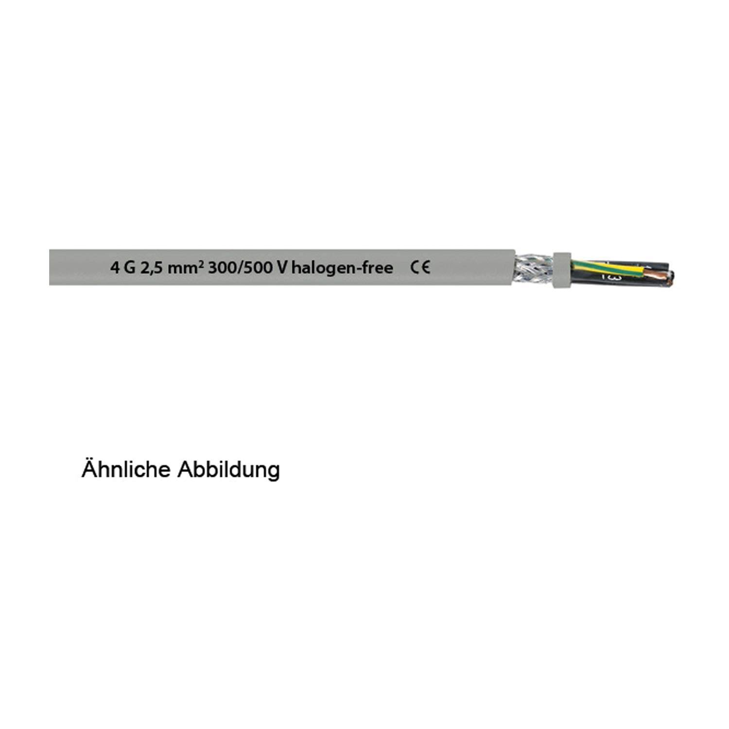 LAPP Stexoflam Steuerleitung CH 7G2,5mm² halogenfrei AD 12,0mm Nennspannung Uo/U 300V/500V - 1 Meter