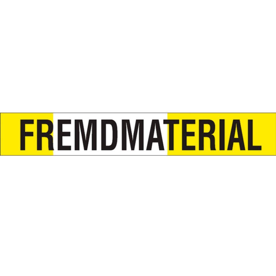 Absperrband Super,Fremdmaterial,gelb/weiß geblockt,Polyethylen,35µm,80mm,500m/RO