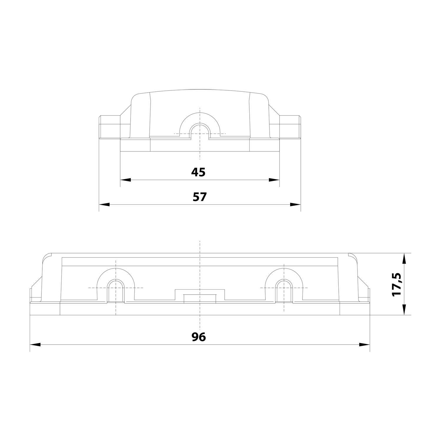 HARTING Schutzkappe 16B Kunststoff für 2 Bügel am Unterteil ohne Verliersicherung Temperaturbereich -40°C bis 125°C - 1