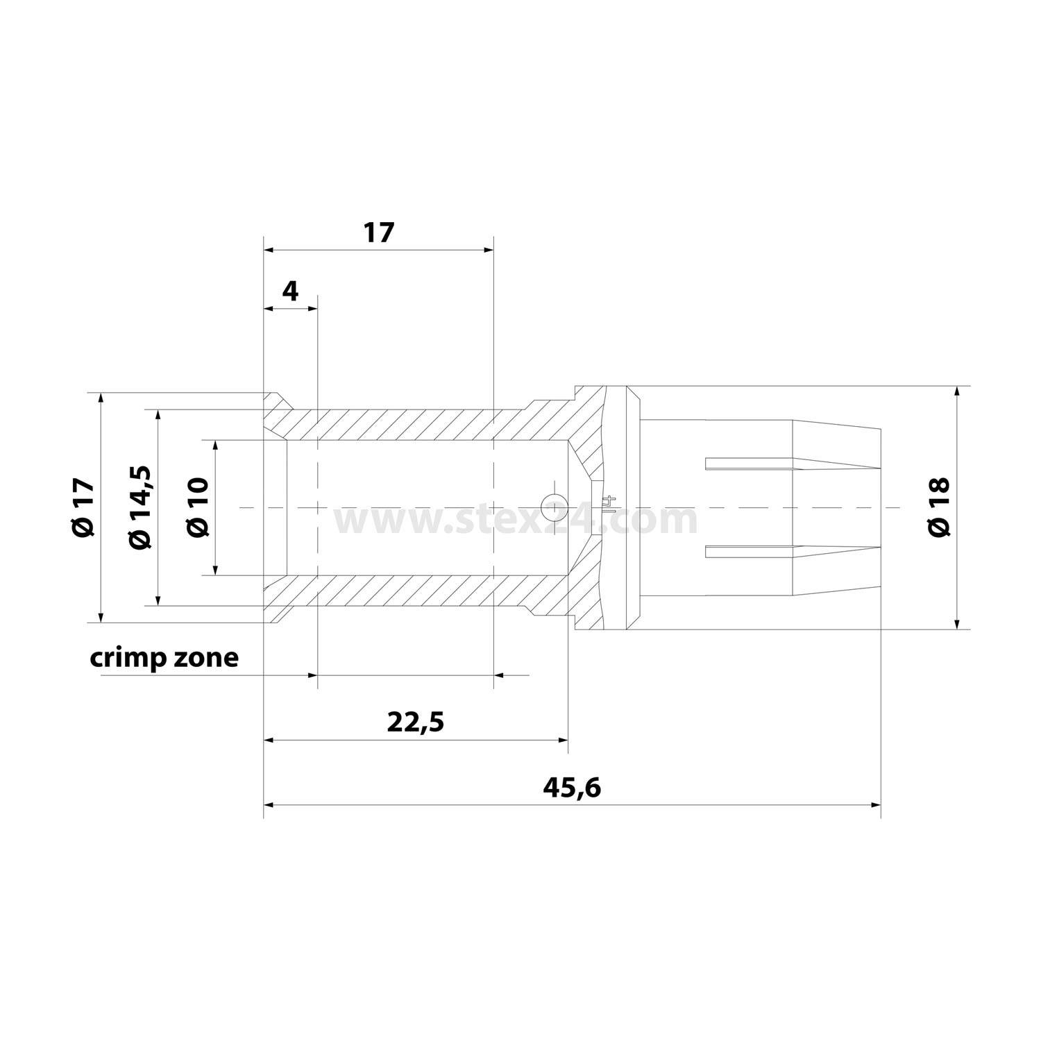 HARTING 200A-Crimpkontakt Kontaktbuchse (F) 50mm² AWG1 silber, 1 Stück Werkstoff Kupferlegierung - 1 Stück