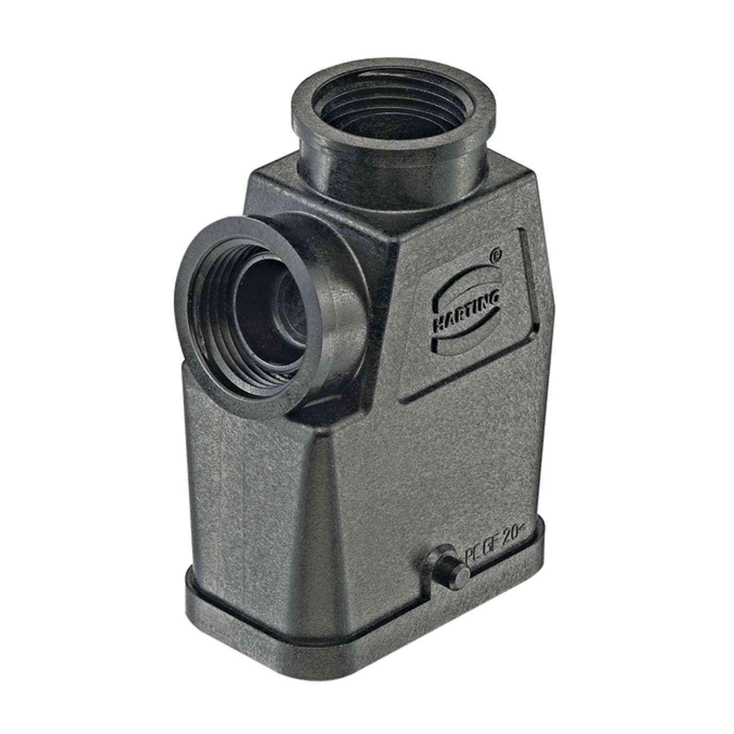HARTING Han Q Tüllengehäuse, 1xM20 gerader/seitlicher Kabeleingang, für 1 Bügel (am Unterteil) - 1 Stück