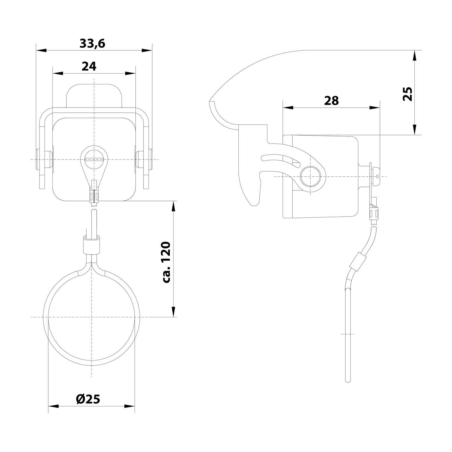 HARTING Schutzkappe 3A Metall mit 1 Bügel für Oberteil Verliersicherung mit großer Schlaufe mit montiertem