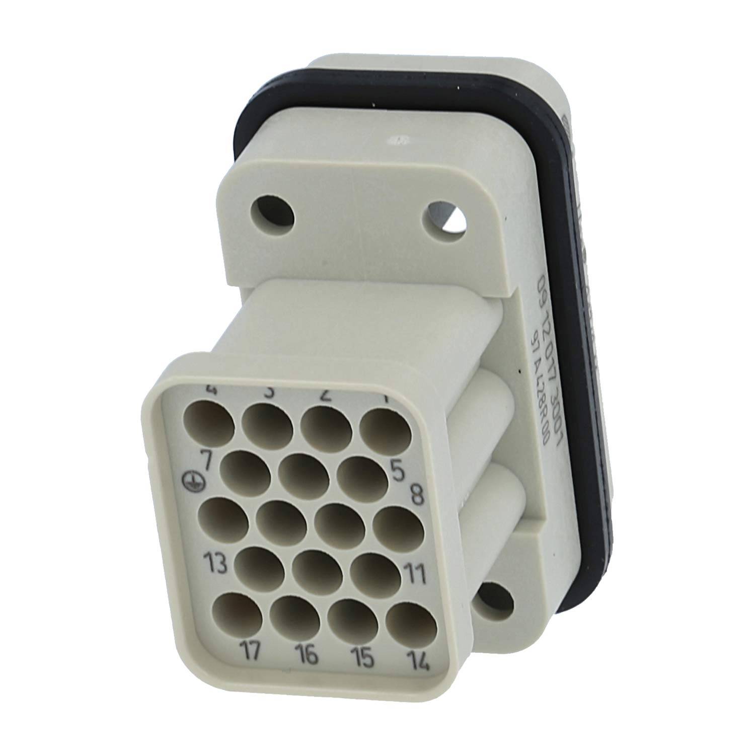 HARTING Han Q17/0 Stifteinsatz (M) Crimpanschluss, 17-polig+PE 160V, 10A - 1 Stück