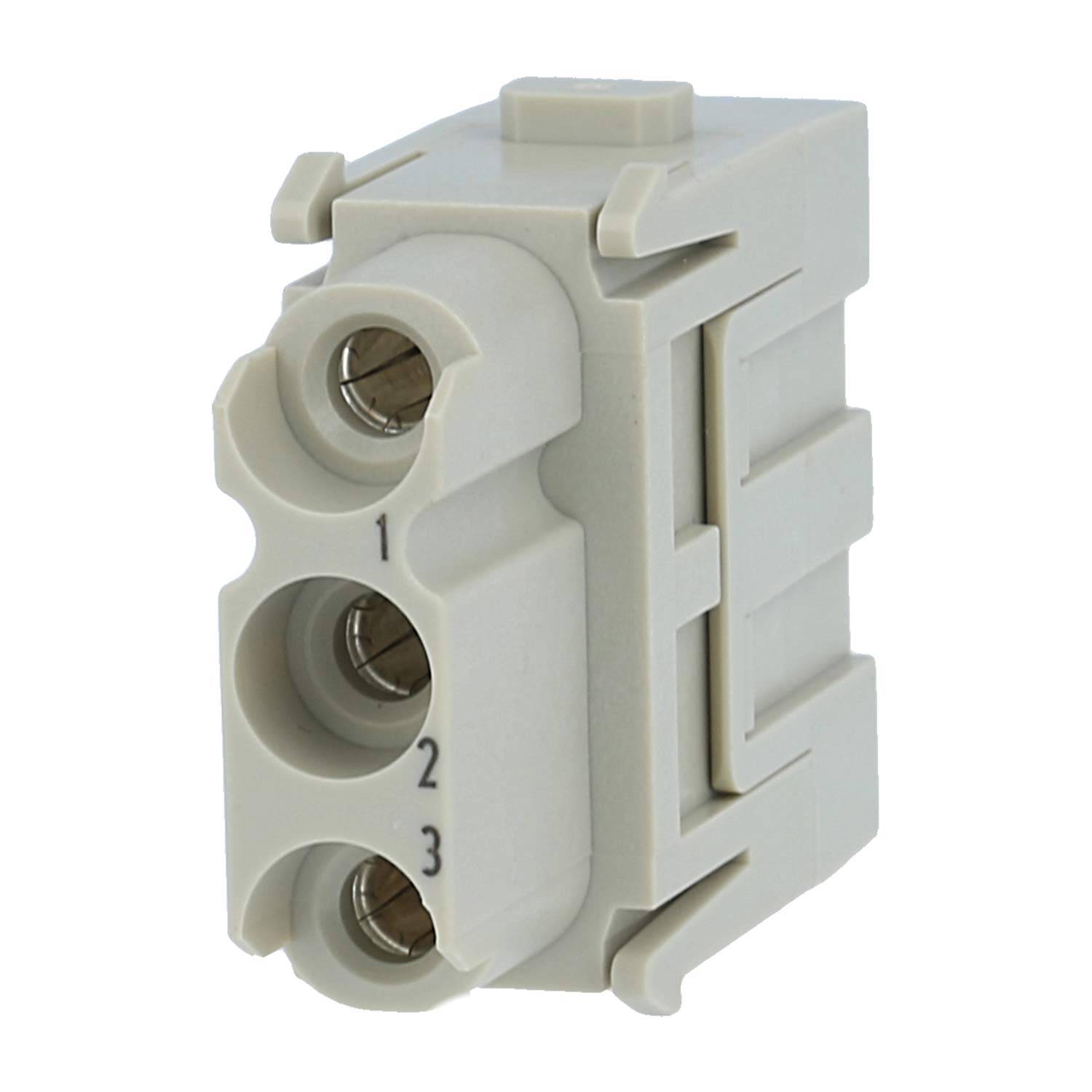 HARTING Han C Axial Modul Buchseneinsatz (F) Axialschraubanschluss, 3-polig 690V, 40A - 1 Stück