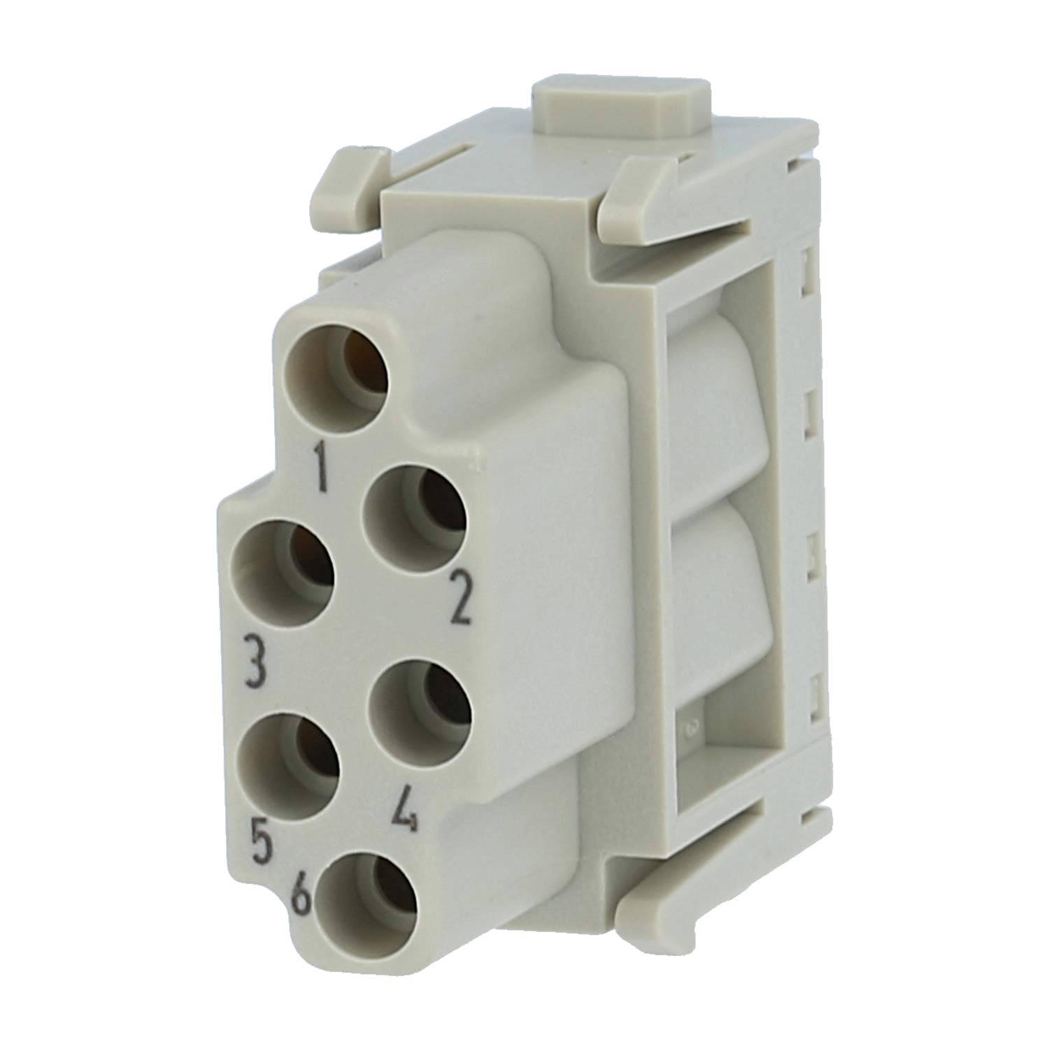 HARTING Han E Modul Buchseneinsatz (F) Crimpanschluss, 6-polig 500V, 16A - 1 Stück