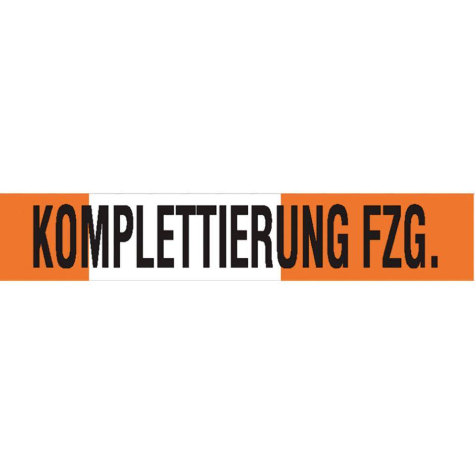 Absperrband Super,Komplettie.FZG,orange/weiß gebl.,Polyethylen,35µm,80mm,500m/RO