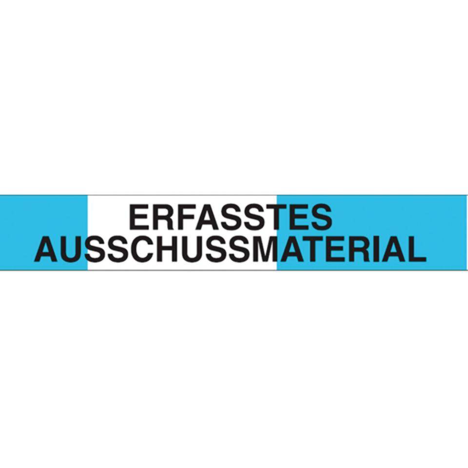 Absperrband Super,Ausschussmat.,blau/weiß geblockt,Polyethylen,35µm,80mm,500m/RO