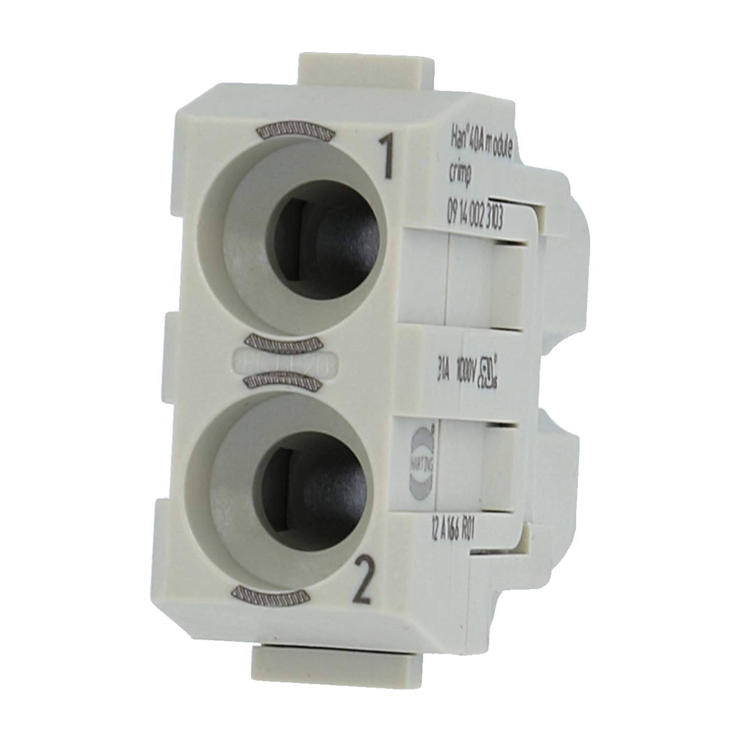HARTING Han 40 Ampere Modul Buchseneinsatz (F) Crimpanschluss, 2-polig 1000V, 40A - 1 Stück