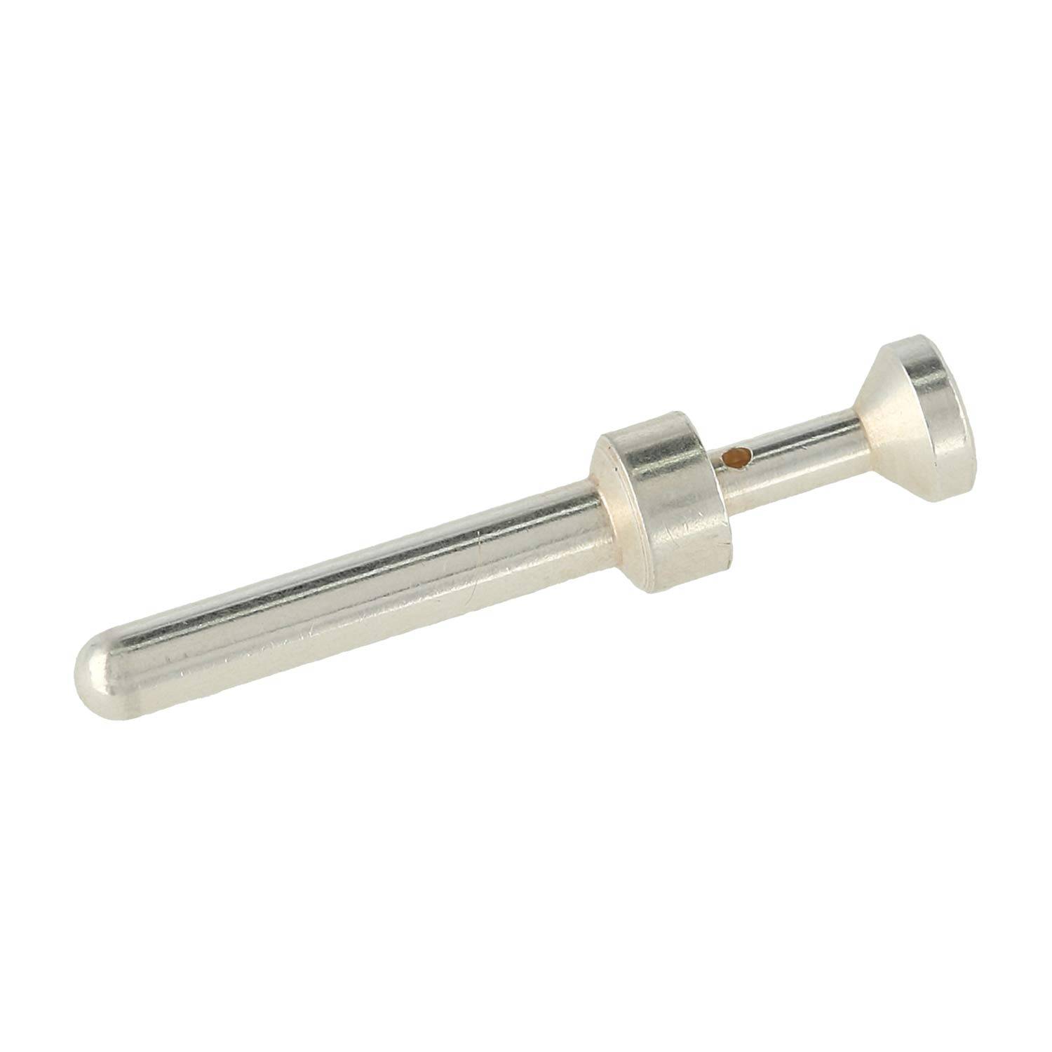 Metallstift mit zwei zylindrischen Bunden und abgerundetem Ende, dargestellt auf weißem Hintergrund.