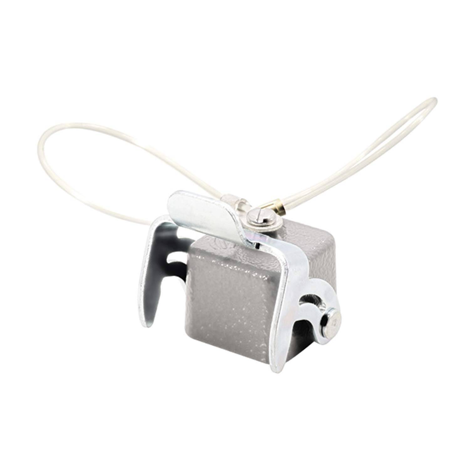 HARTING Schutzkappe 3A Metall mit 1 Bügel für Oberteil Verliersicherung mit großer Schlaufe mit montiertem Stifteinsatz