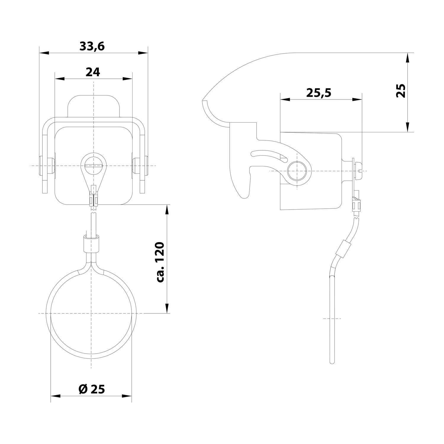 HARTING Schutzkappe 3A Metall mit 1 Bügel für Oberteil Verliersicherung mit großer Schlaufe mit montiertem Stifteinsatz