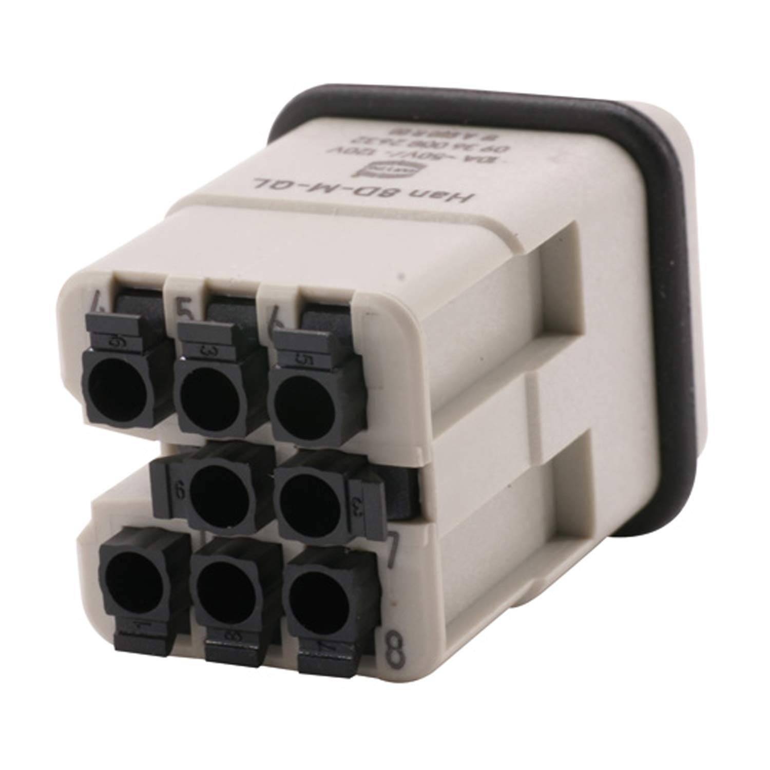 HARTING Han 8D Stifteinsatz (M) Quick-Lock-Anschluss, 8-polig AC 50V / DC 120V, 10A - 1 Stück