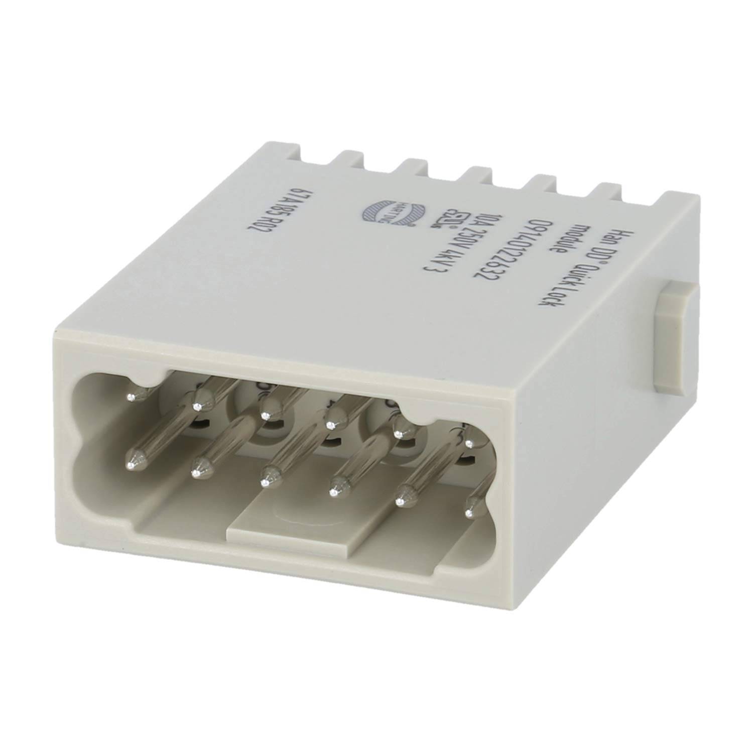 HARTING Han DD Modul Stifteinsatz (M) Quick-Lock-Anschluss, 12-polig 250V, 10A - 1 Stück