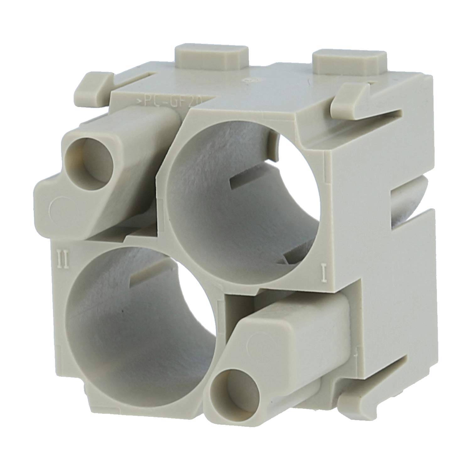 HARTING Han Halterung für zwei Han Quintax (OLD) Buchseneinsatz (F) Steckzyklen >=500 Temperaturbereich -40°C bis 85°C