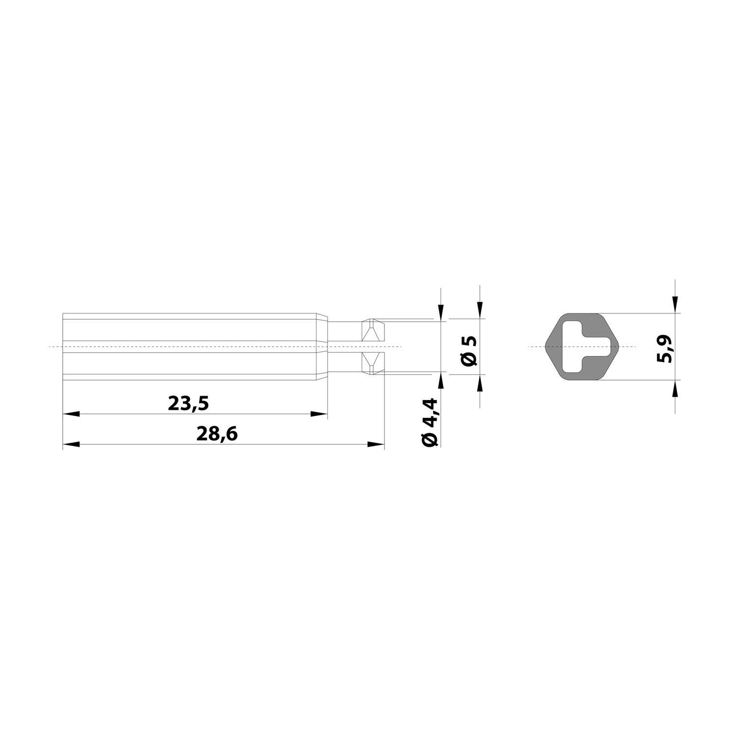 HARTING Kodierung Q7/0, Han-Eco Kodierbuchse passend für Q7/0, Han-Eco Monoblock Buchseneinsatz Werkstoff Kunststoff -